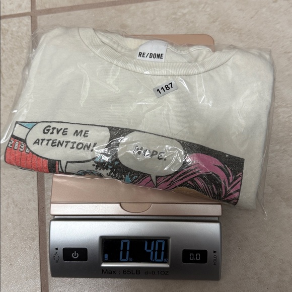 Re/Done Classic Nope Tee Shirt Vintage White Cotton - Picture 8 of 8